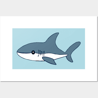 Cute illustrated Shark Posters and Art